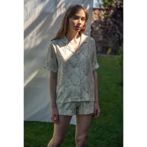 Biyeli Kısa Pijama Takımı