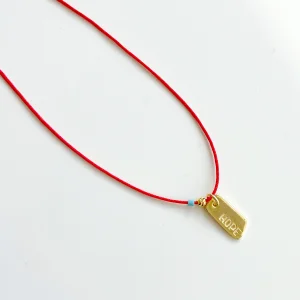 Hope Plaka Gold İp Kolye