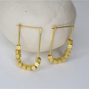 Cube In Gold Küpe