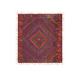 ' Cave Of Wonders ' Püsküllü Etnik Mini Kilim