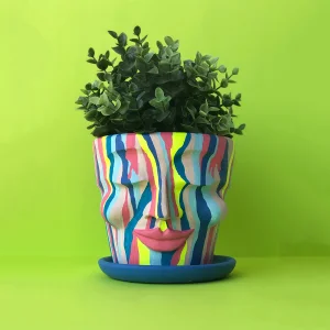 Zebra Desenli Kafa Saksı