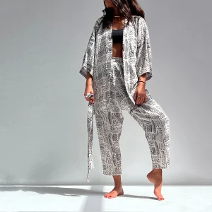 Narita Keten Kısa Kimono
