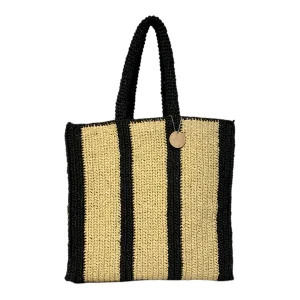 Striped Crochet Çanta