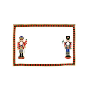 Dekoratif Nutcracker Kurşun Asker Desenli Amerikan Servis