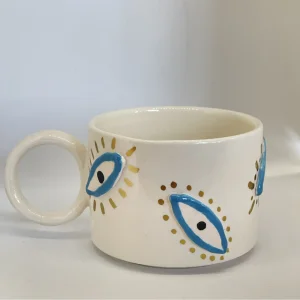 Küçük Göz Desenli Duble Türk Kahvesi Bardağı