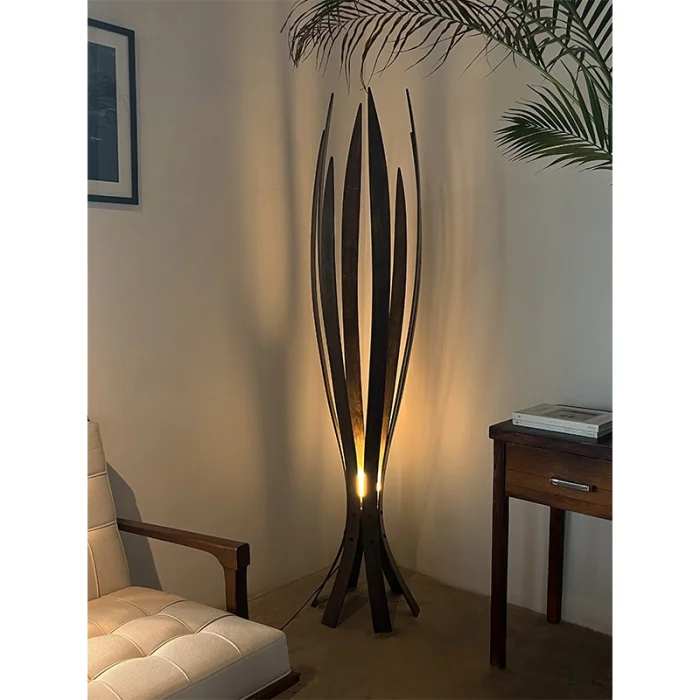 ''hedra Lambader, İskandinav Tarzı Ahşap Lambader, Dekoratif Yer Lambası, Modern Salon Aydınlatma'' image 2