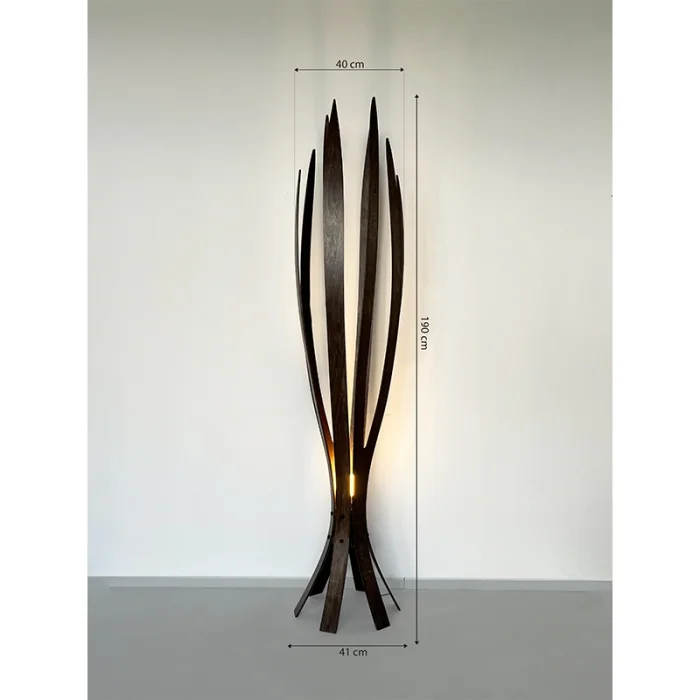 ''hedra Lambader, İskandinav Tarzı Ahşap Lambader, Dekoratif Yer Lambası, Modern Salon Aydınlatma'' image 4
