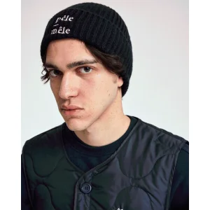 Logo Embroidered Navy Beanie