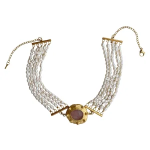 Gaia İnci Choker Kolye