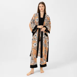 Çiçek Desenli Elissa Kimono