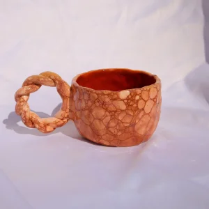 Bubble Baloncuklu Kulplu El Yapımı Seramik Mug 200 Ml