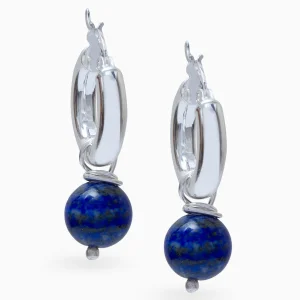 Lapis Lazuli Küpe - 925k Gümüş, El Yapımı