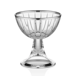 Accademia Platin Yaldızlı 13,6 Cm Ayaklı Cam Kase 9-03010400
