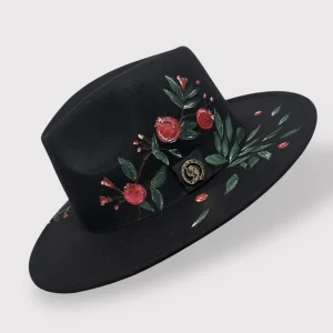 El Boyaması Limited Edition "punica" Fötr Şapka