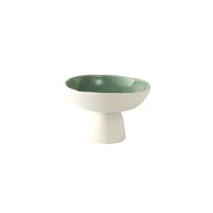 Pedestal Stoneware Serving Stand Mint