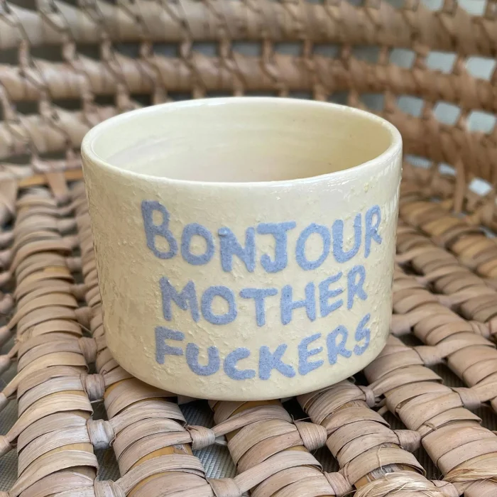 Bonjour Yazılı Kahve Bardağı image 1