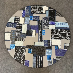 Patchwork Tuval Üstü Karışık Teknik Akrilik Tablo