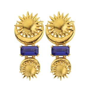 Sun And Moon Tanzanite Küpe