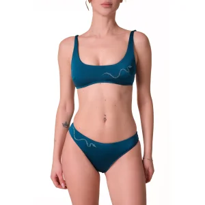 Luxury Designer Bikini Set | Retro Bikini With Embroidery, Adjustable Straps & Padding