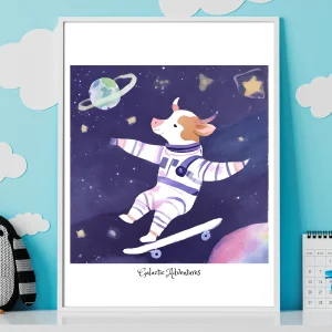Çocuklar İçin Tasarım Posterler Galactic Adventures No:5