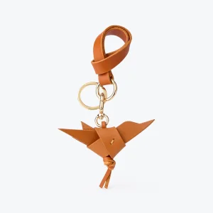 Deri Kuş Figürlü Charm Anahtarlık