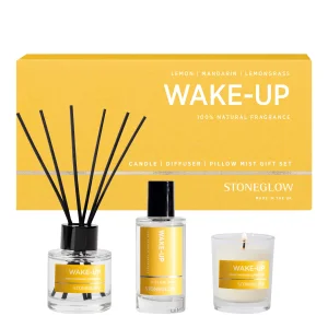 Wellbeing - Wake Up - Gift Set (candle 15hrs / 50ml Diffuser / Pillow Mist 50ml)