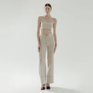 Rhea %100 Keten Bol Paça Pantolon