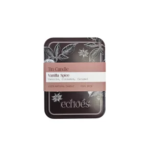 Vanilla Spice Teneke Çift Fitil Doğal Mum 200 Gr