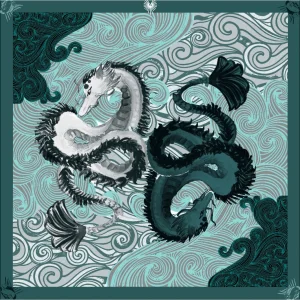 Ying Yang Fular %100 İpek
