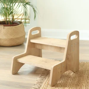 Ahşap Basamak Montessori Çocuk Bebek Banyo Wc Lavabo Merdiven Yükseltici