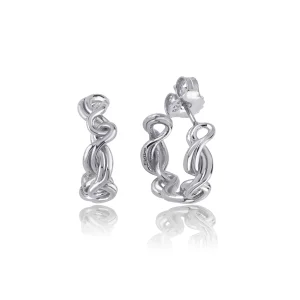 Twist Gümüş Burgu Küpe