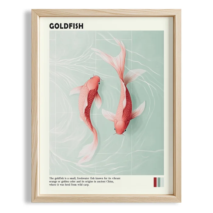 Goldfish Wood-framed Art Print image 1