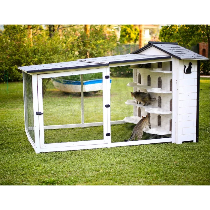 Bahçeli Kedi Apartmanı Mama Kapları Hediye image 4
