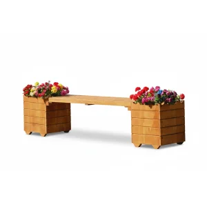 "mandu" Wooden Bench Planter