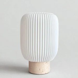 Vento Traverten Ayaklı Tasarım Masa Lambası | Modern Minimal Dekoratif Aydınlatma
