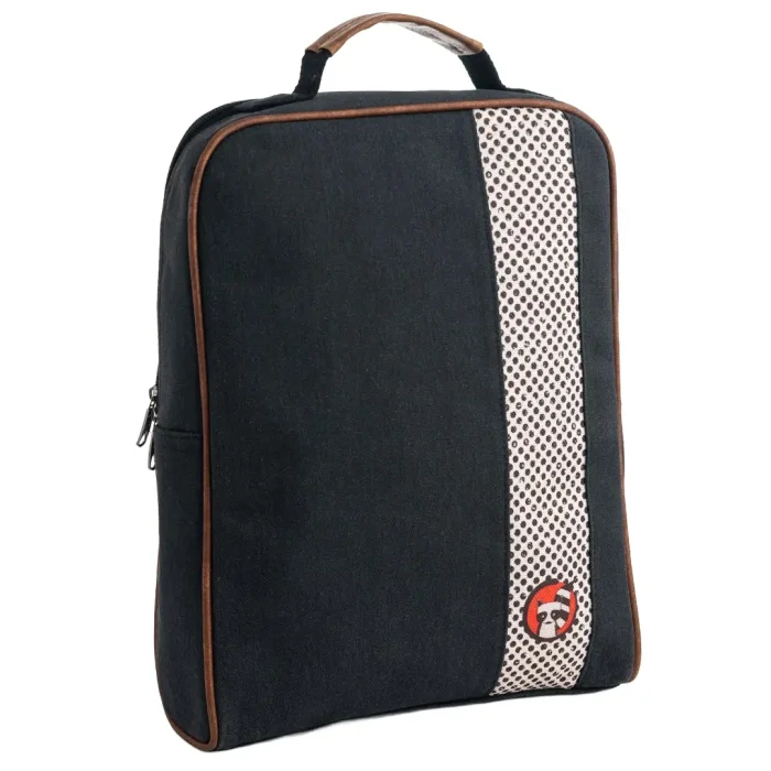 Modern Minimal Tasarımlı Rakun Desenli Sanatsal Panelli Canvas Laptop & Sırt Çantası image 1