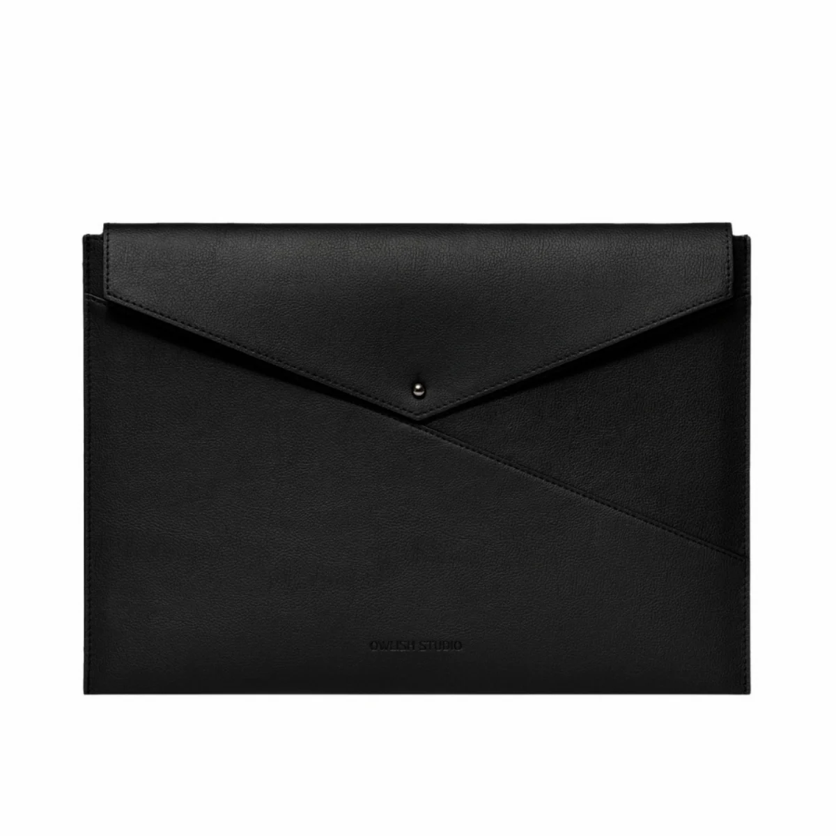 Envelope Siyah Macbook 13" Için Vegan Deri Laptop Çantası image 1