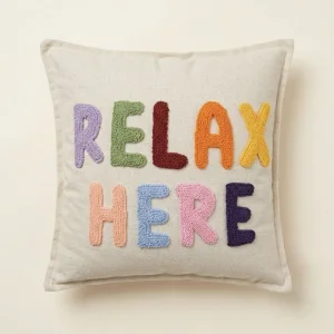 Relax Here Modern Kırlent Kılıfı