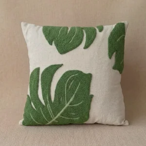 Monstera Punch El Yapımı Kırlent Kılıfı