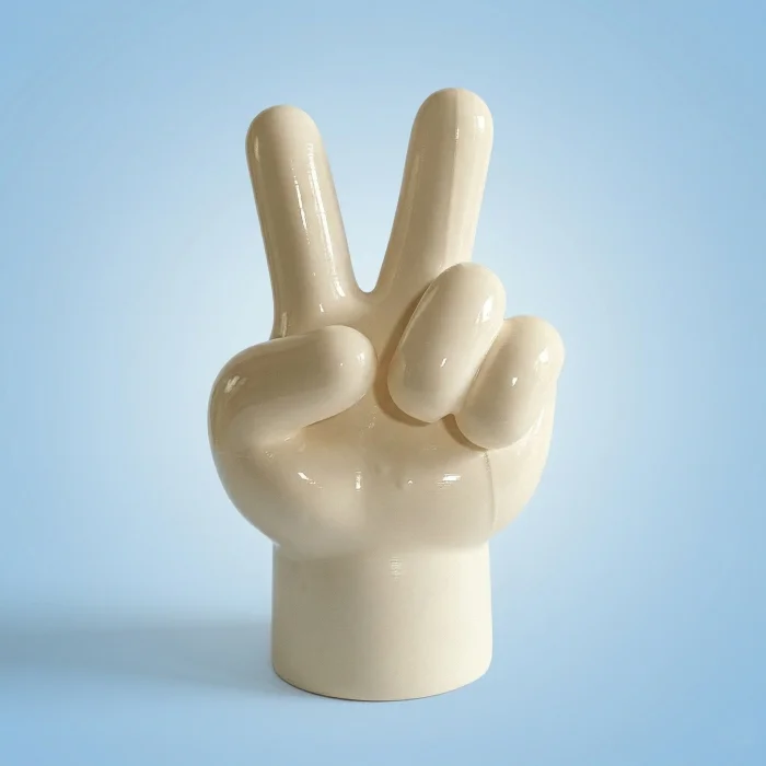 The Peace Hand Krem Dekoratif Obje image 2