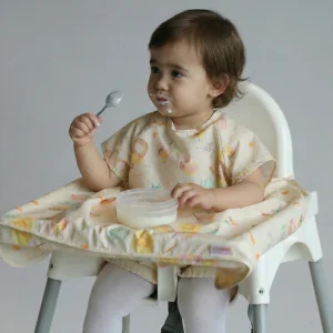 Sevimli Arılar Kısa Kollu Mama Sandalyesi Önlüğü