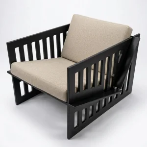 Roma / Interlocking Scandinavian Wooden Lounge Chair