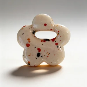 Cream Confetti - Seramik Charm Kolye / Çanta & Pantolon Aksesuarı