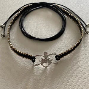 Nanshe Gümüş-Siyah Choker Kolye Gümüş - Siyah