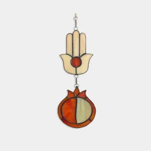 Vitray Nar & Hamsa Duvar Dekoru Seti