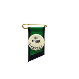 The Overthinkest Stoneware Seramik Pin Broş