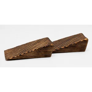 Shou Sugi Ban Upcycled Wooden Door Stopper (Set of 2)