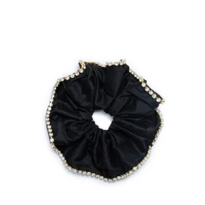 Lola Crystals Black Hair Scrunchie