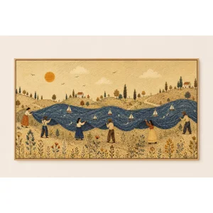 Denizi Taşıyanlar Çerçeveli Canvas Print Tablo