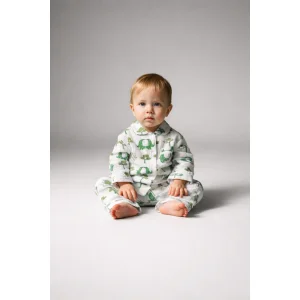 Elephant Hayvan Desenli Organik Müslin Pijama Takımı